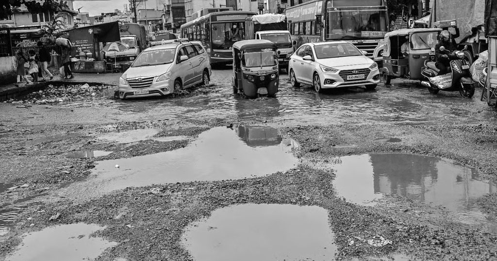 Motorists suffering from road problems image